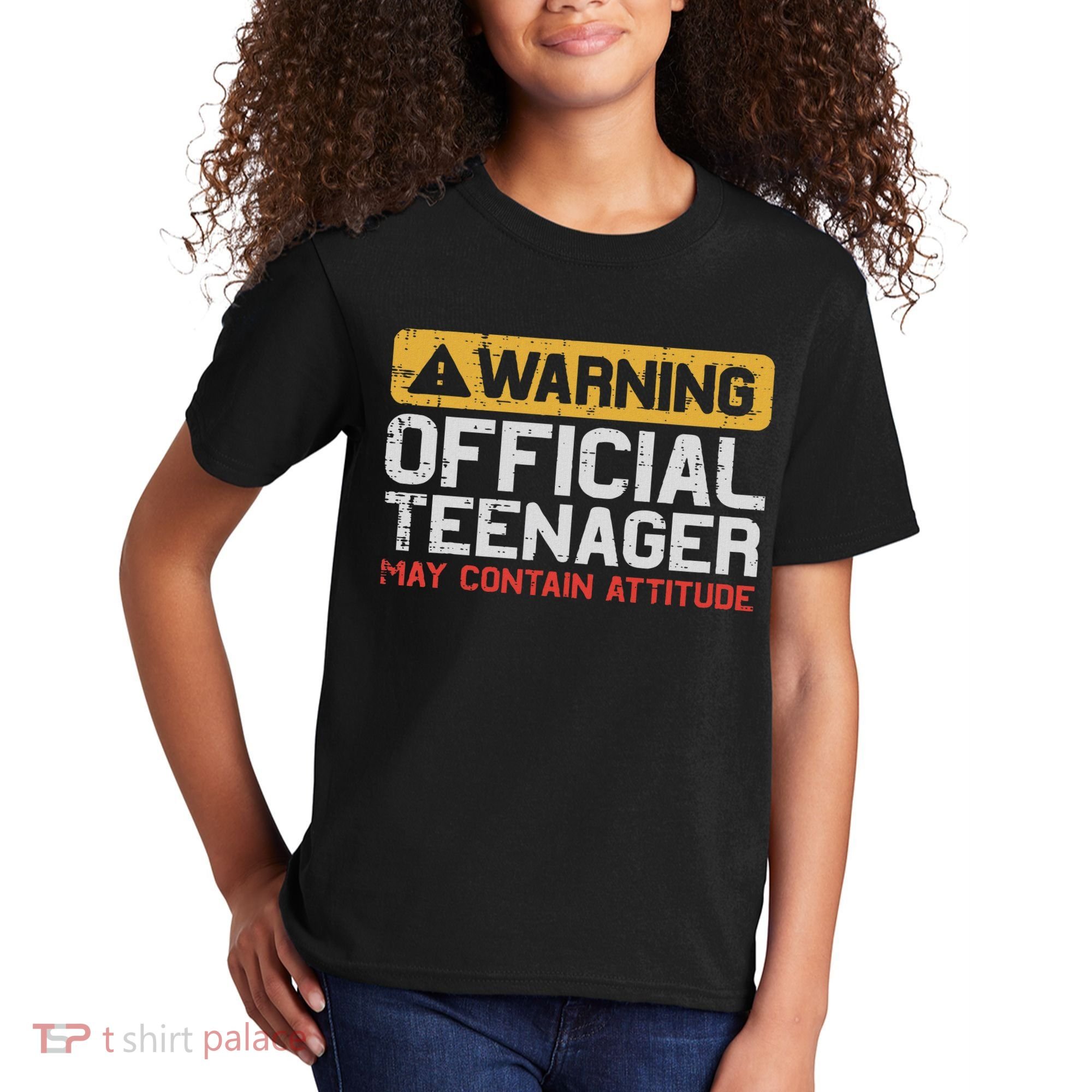 Warning Nager Attitude 13th Birthday Kids T-Shirt