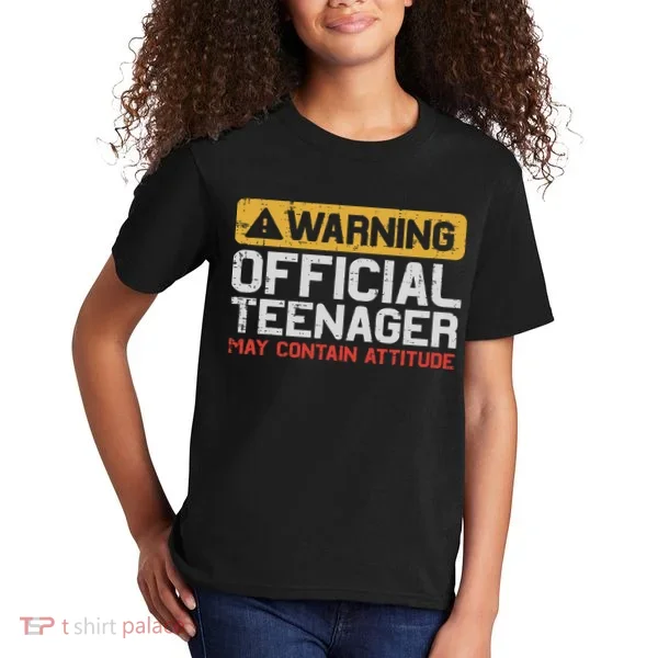 Warning Nager Attitude 13th Birthday Kids T-Shirt
