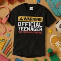 Warning Nager Attitude 13th Birthday Kids T-Shirt thumb 3