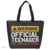 Warning Nager Attitude 13th Birthday Tote Bag thumb 0