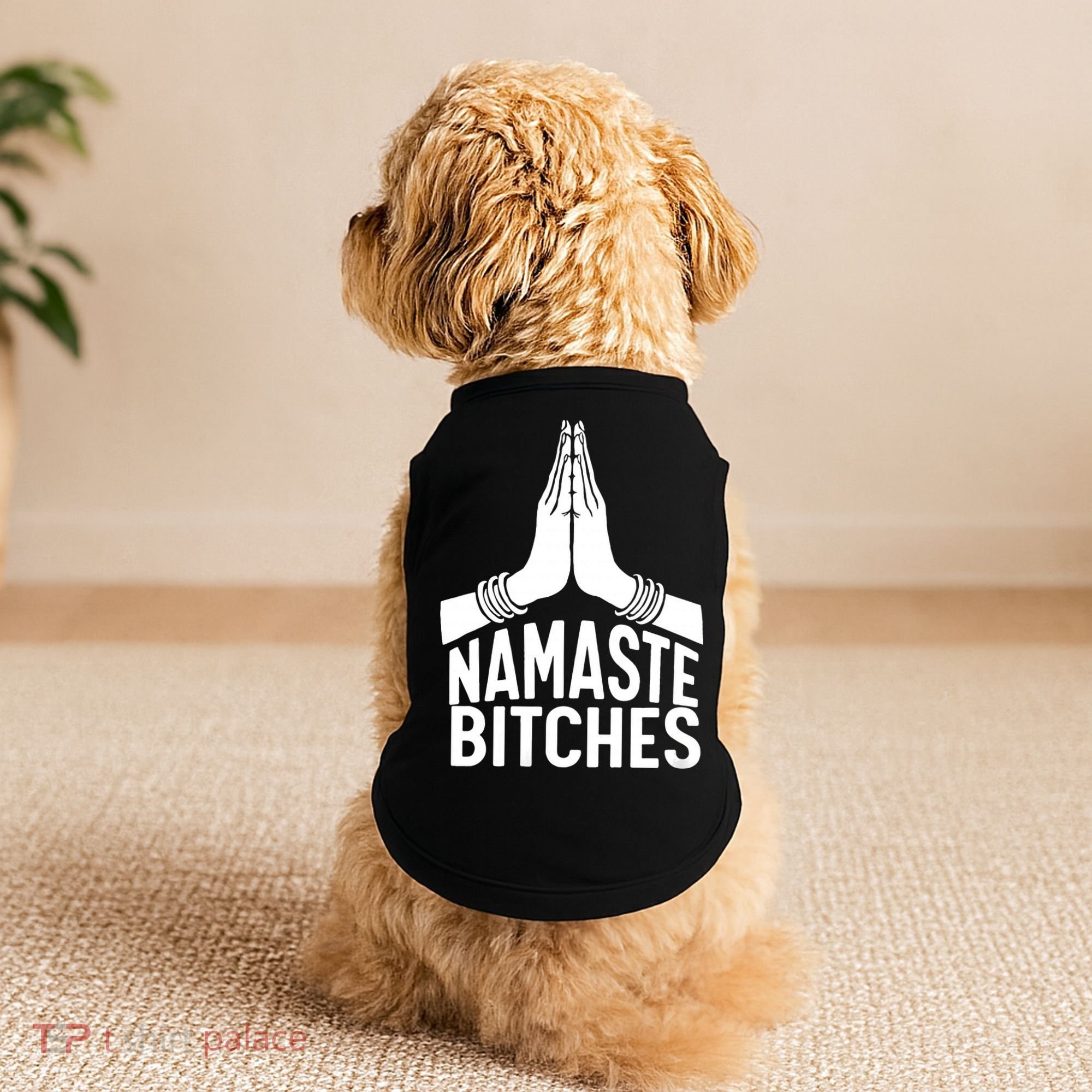 Womens Namaste Bitches Funny Yoga Doggie Tank