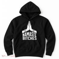 Womens Namaste Bitches Funny Yoga Hoodie thumb 0