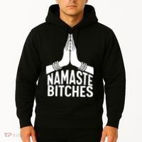 Womens Namaste Bitches Funny Yoga Hoodie thumb 2