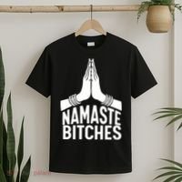 Womens Namaste Bitches Funny Yoga T-Shirt thumb 2