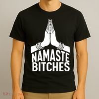 Womens Namaste Bitches Funny Yoga T-Shirt thumb 3