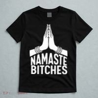 Womens Namaste Bitches Funny Yoga T-Shirt thumb 5