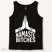 Womens Namaste Bitches Funny Yoga Tank Top thumb 2