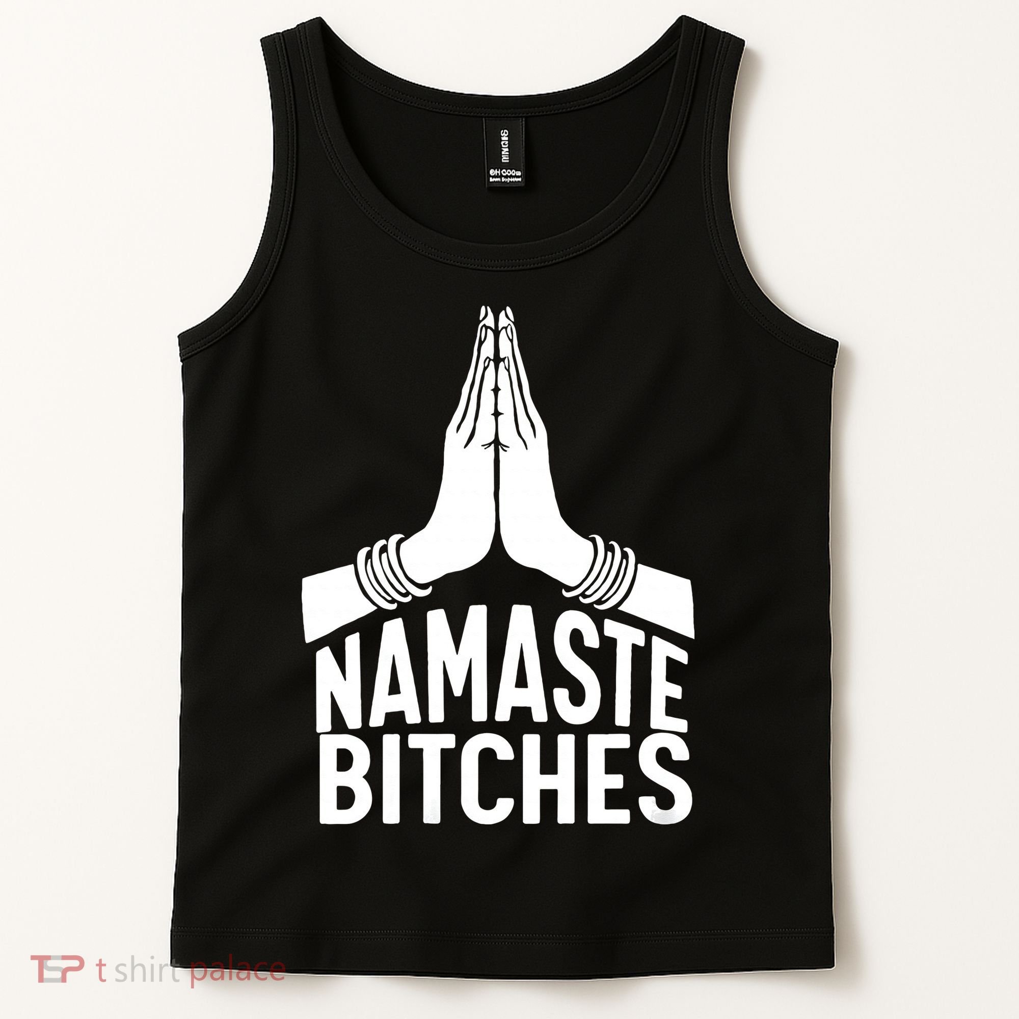 Womens Namaste Bitches Funny Yoga Tank Top