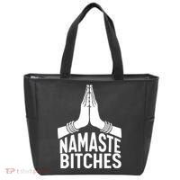 Womens Namaste Bitches Funny Yoga Tote Bag thumb 0
