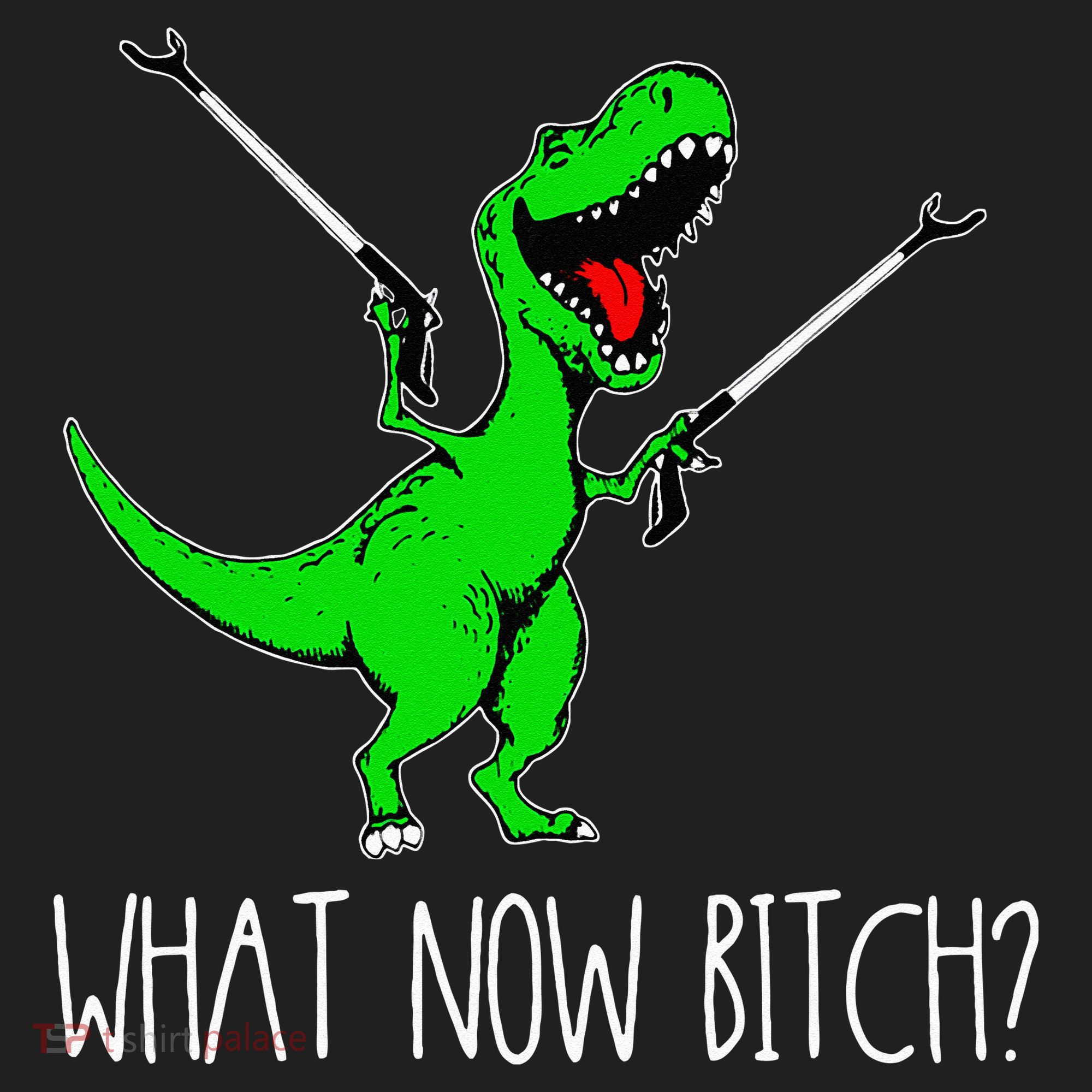 What Now Bitch Funny T Rex Dinosaur Golf Towel
