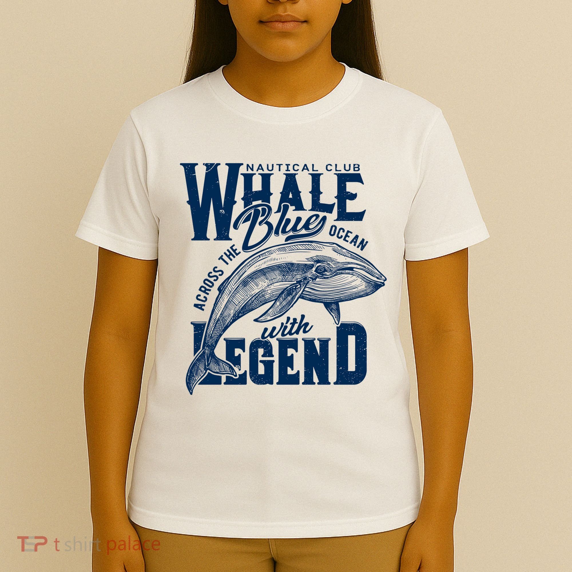 Whale Nautical Club Across The Blue Ocean With Legend T-Shirt