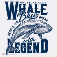 Whale Nautical Club Across The Blue Ocean With Legend T-Shirt thumb 7