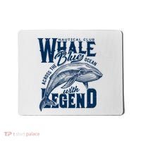 Whale Nautical Club Across The Blue Ocean With Legend Mousepad thumb 0
