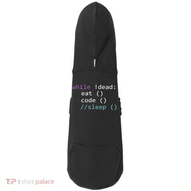 While Not Dead Eat Sleep Code Tech Hack Science Programming Doddie Hoodie