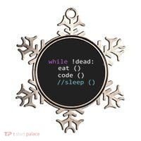 While Not Dead Eat Sleep Code Tech Hack Science Programming Ornament thumb 0