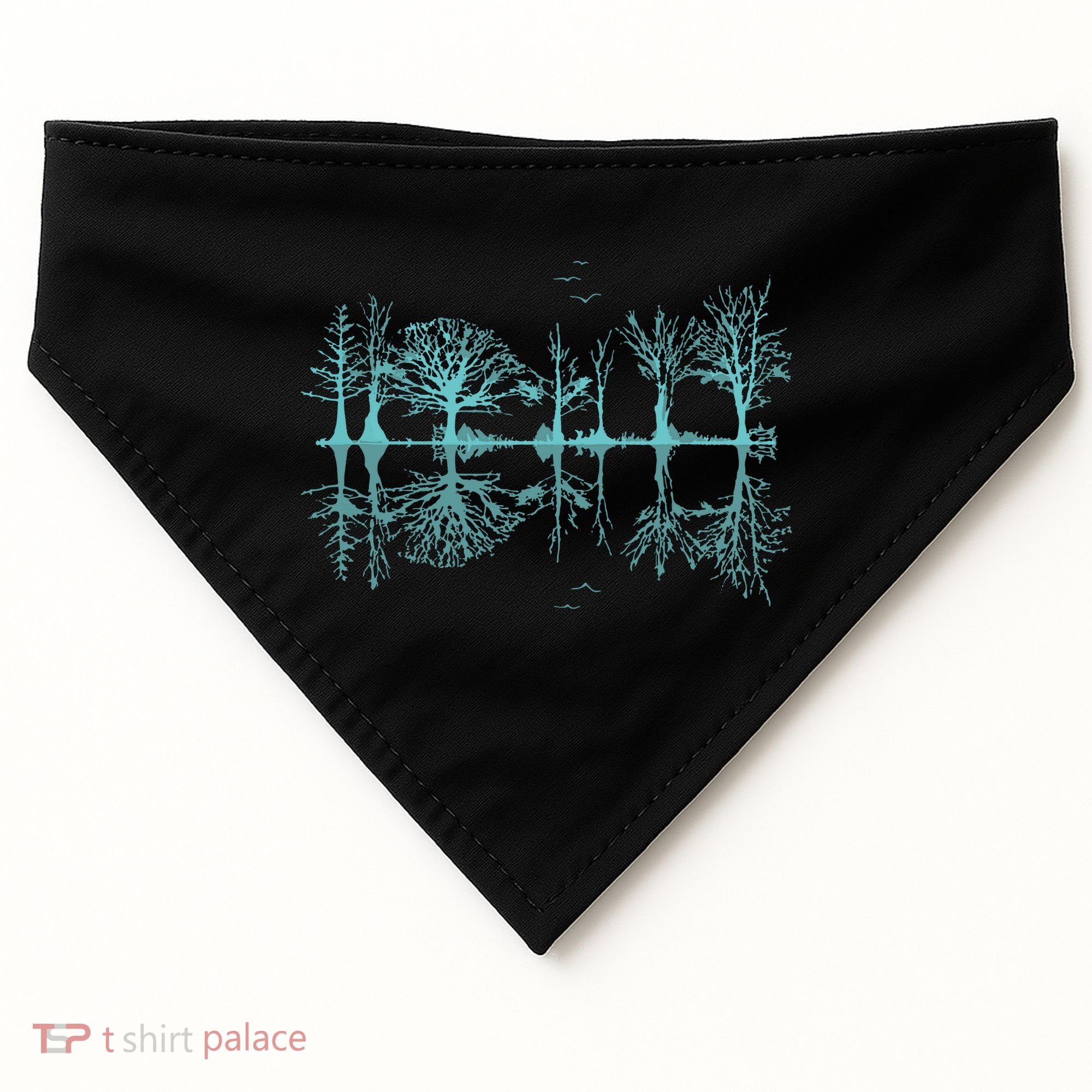 Wildlife Nature Forest Trees Reflection Outdoor Forest USA-Made Doggie Bandana