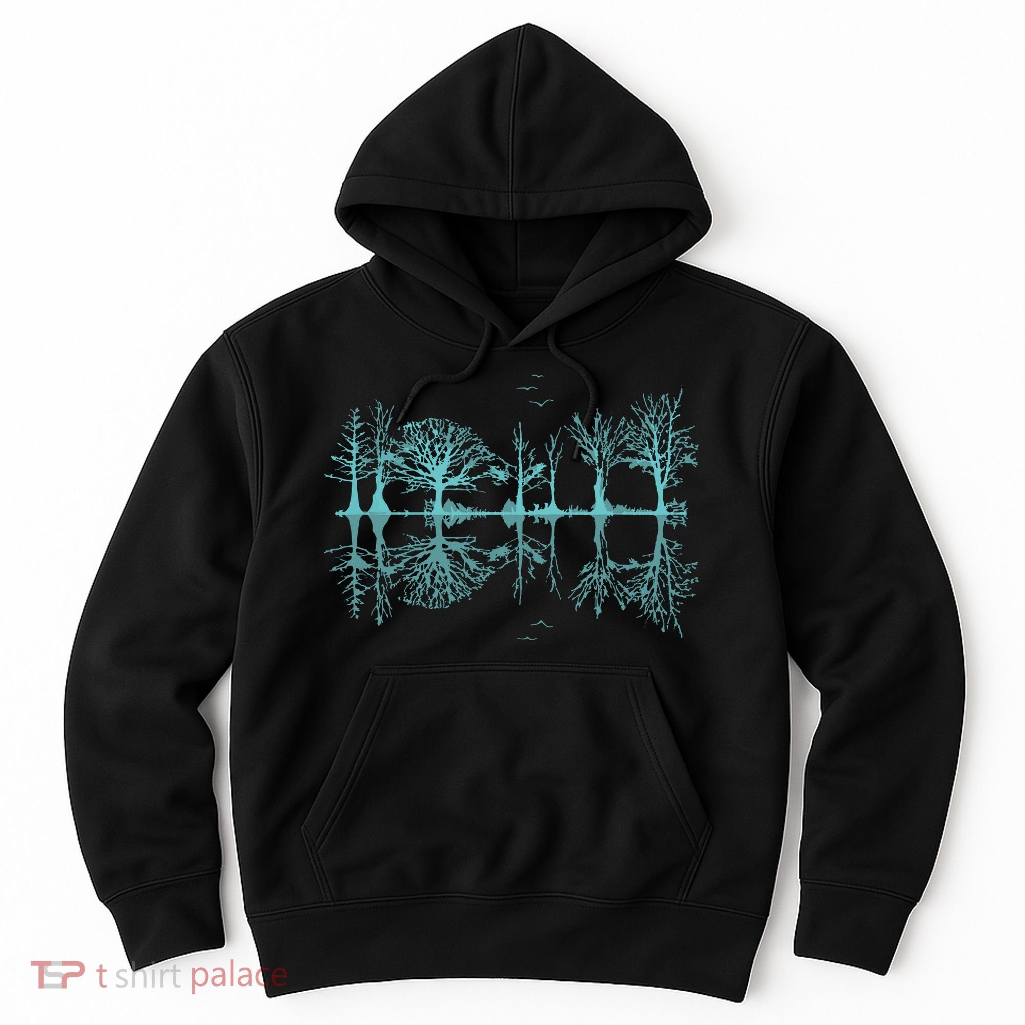 Wildlife Nature Forest Trees Reflection Outdoor Forest Hoodie