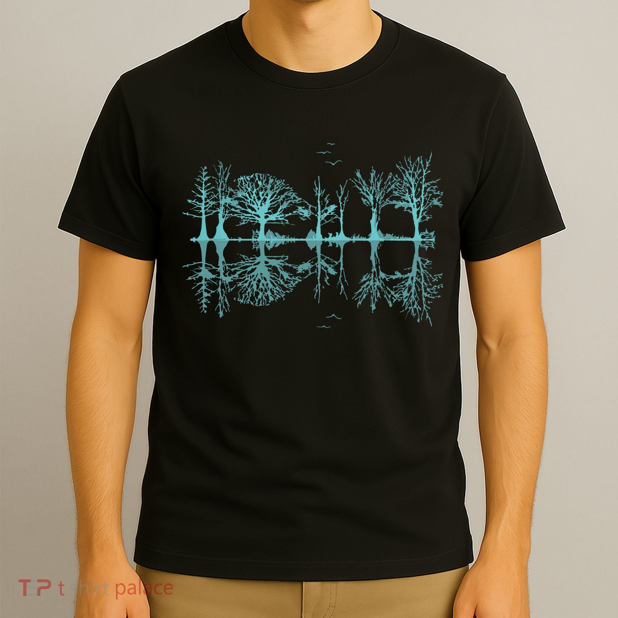 Wildlife Nature Forest Trees Reflection Outdoor Forest T-Shirt