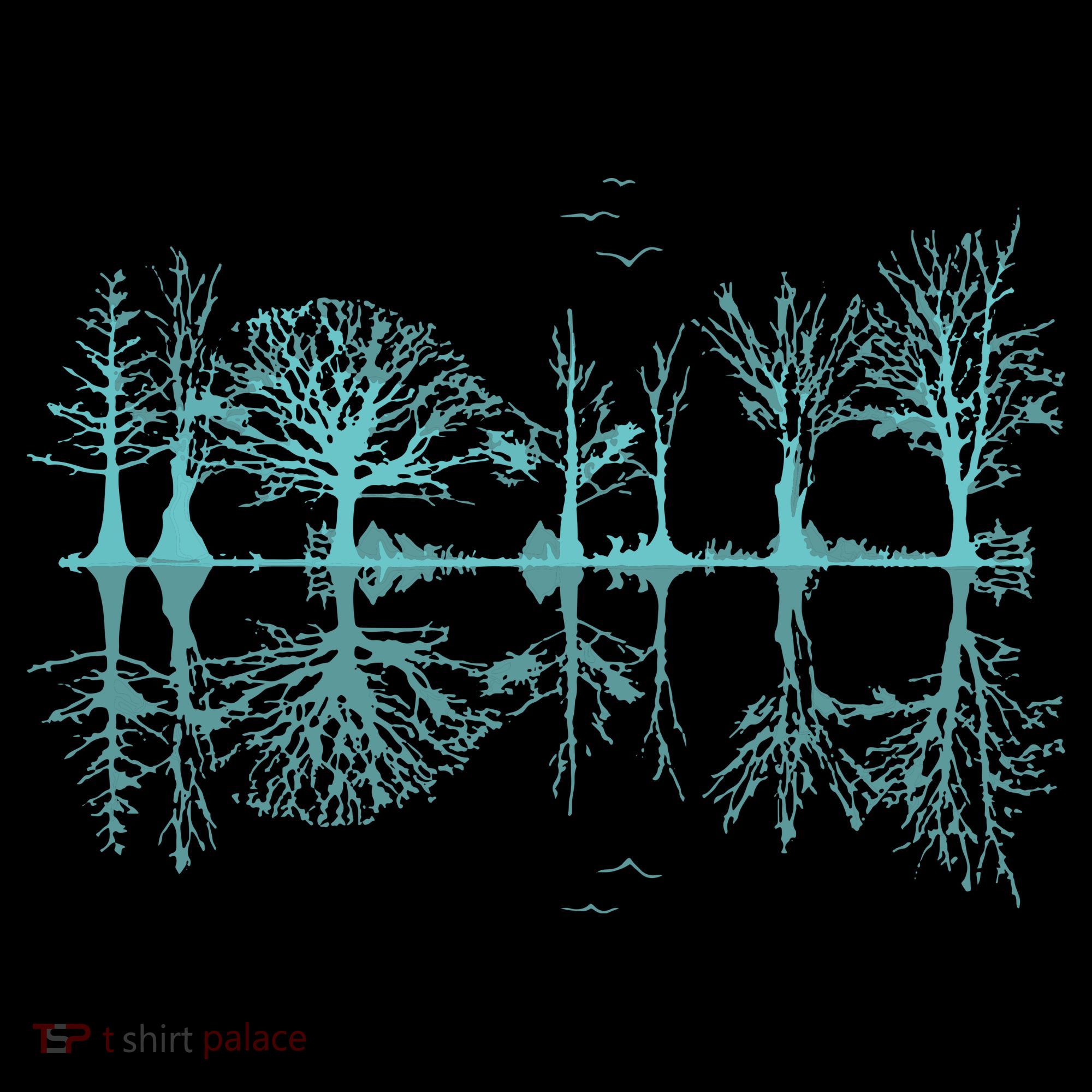 Wildlife Nature Forest Trees Reflection Outdoor Forest T-Shirt