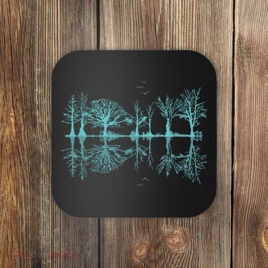 Wildlife Nature Forest Trees Reflection Outdoor Forest Coaster