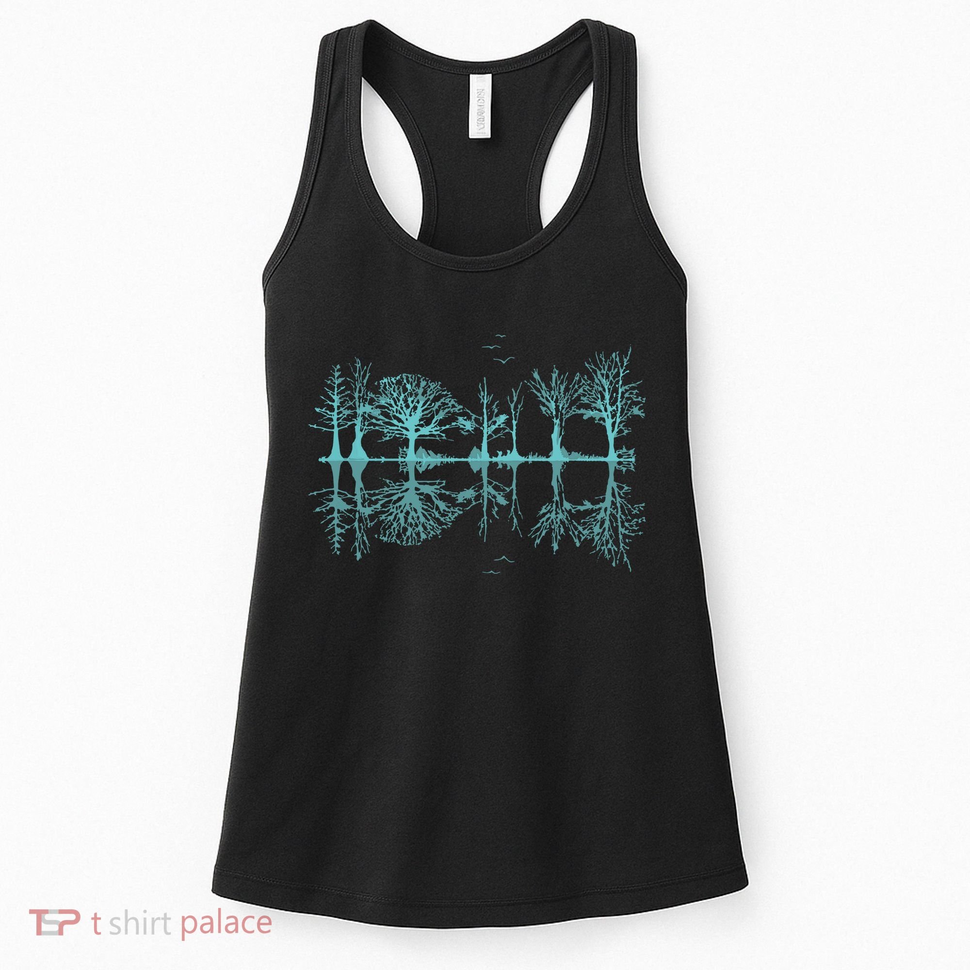 Wildlife Nature Forest Trees Reflection Outdoor Forest Women's Tank Top
