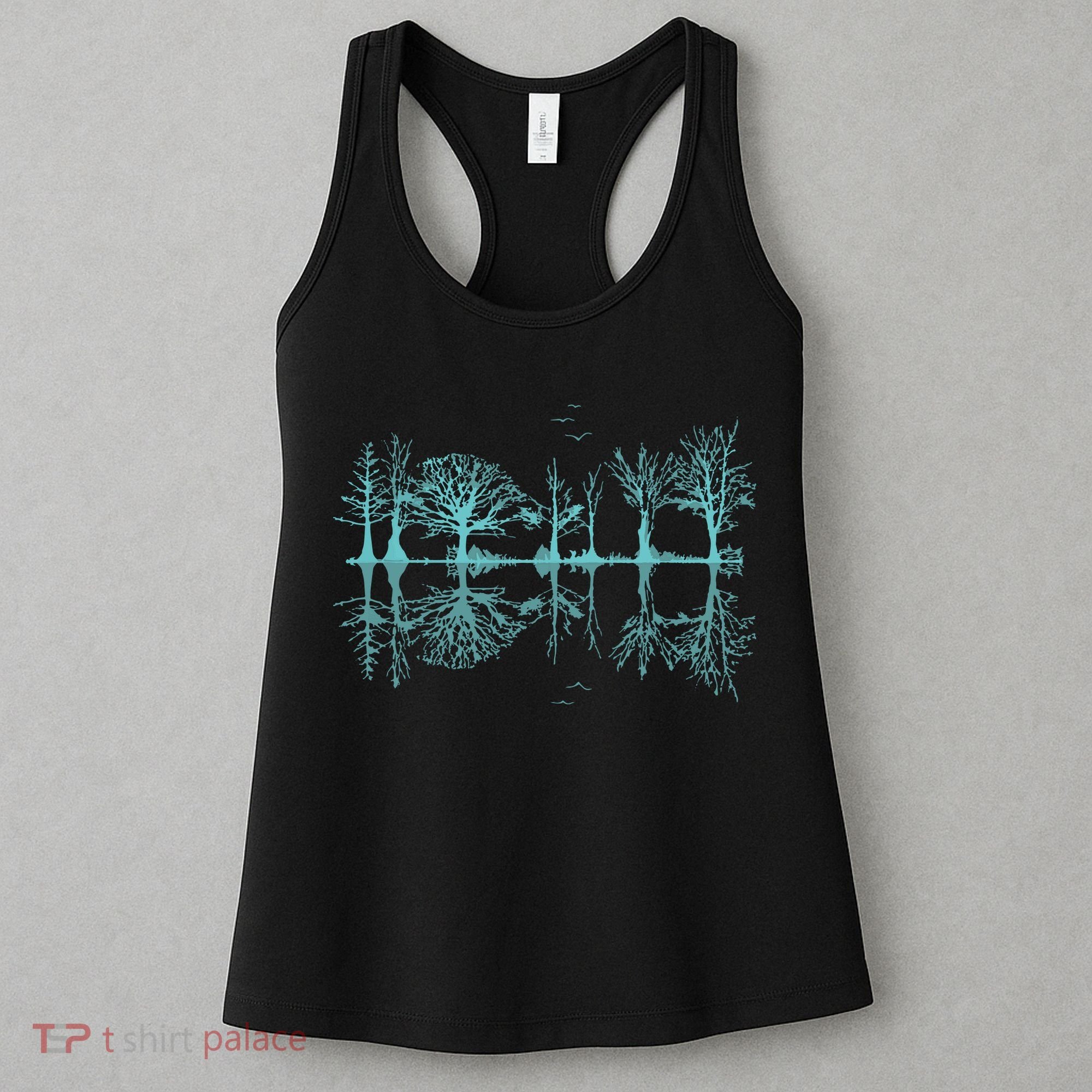Wildlife Nature Forest Trees Reflection Outdoor Forest Women's Tank Top