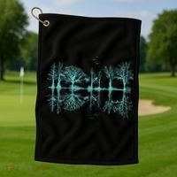 Wildlife Nature Forest Trees Reflection Outdoor Forest Golf Towel thumb 1