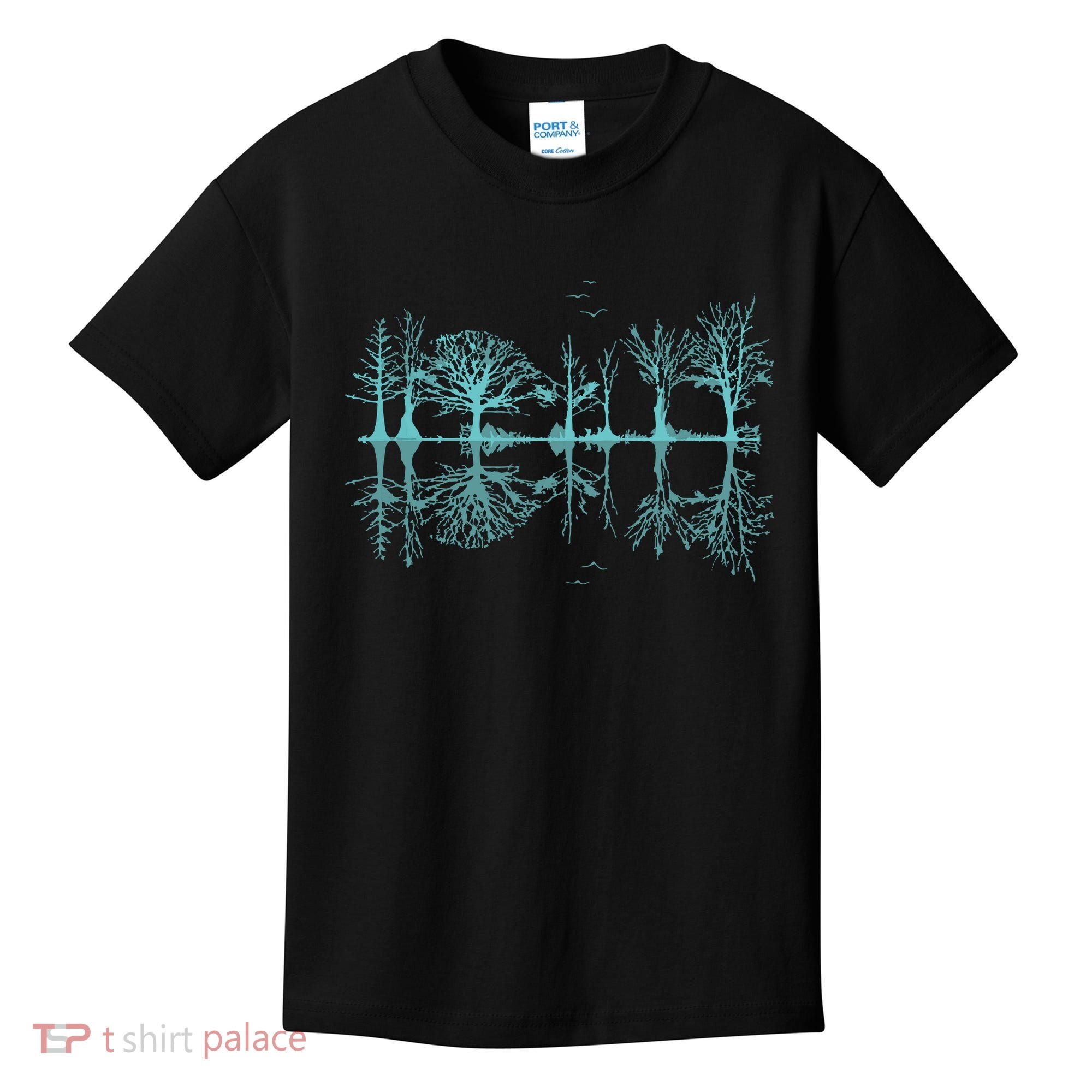 Wildlife Nature Forest Trees Reflection Outdoor Forest Kids T-Shirt