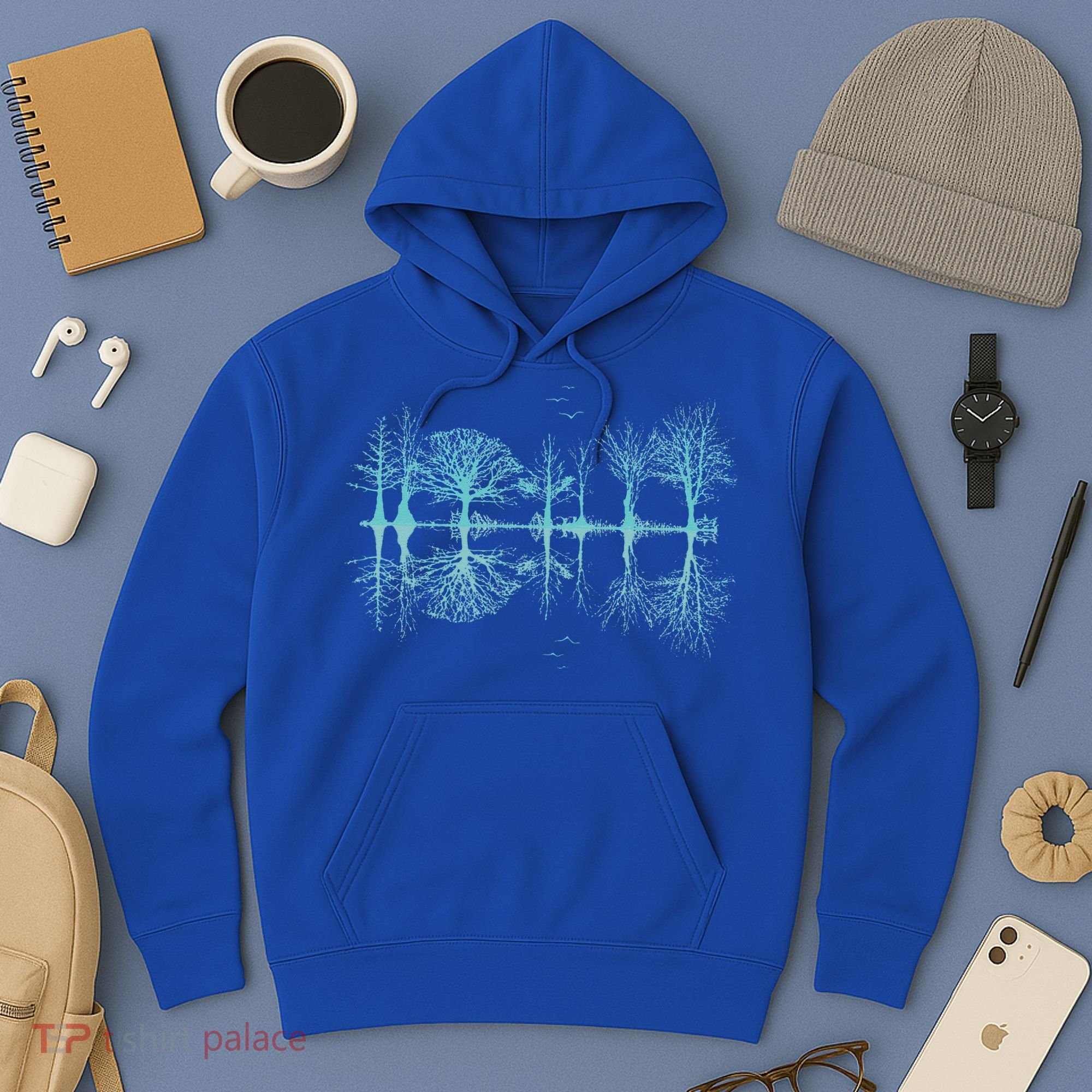 Wildlife Nature Forest Trees Reflection Outdoor Forest Hoodie