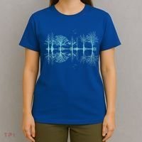 Wildlife Nature Forest Trees Reflection Outdoor Forest T-Shirt thumb 4