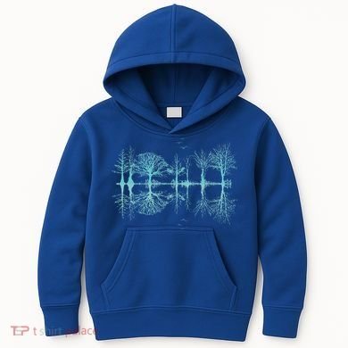 Wildlife Nature Forest Trees Reflection Outdoor Forest Kids Hoodie
