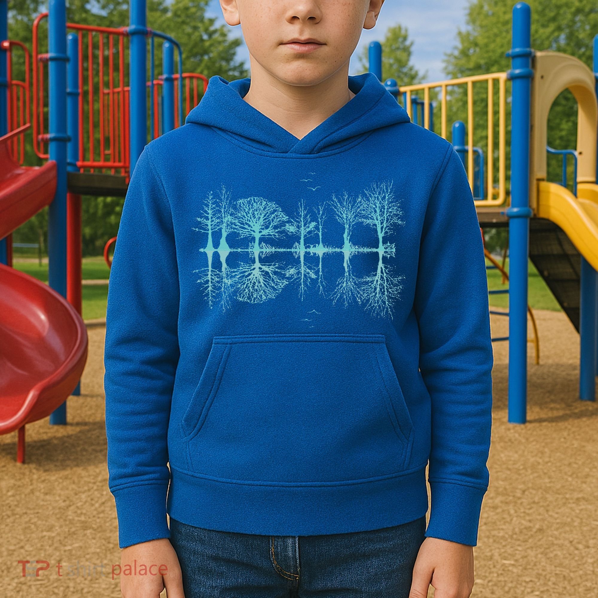 Wildlife Nature Forest Trees Reflection Outdoor Forest Kids Hoodie