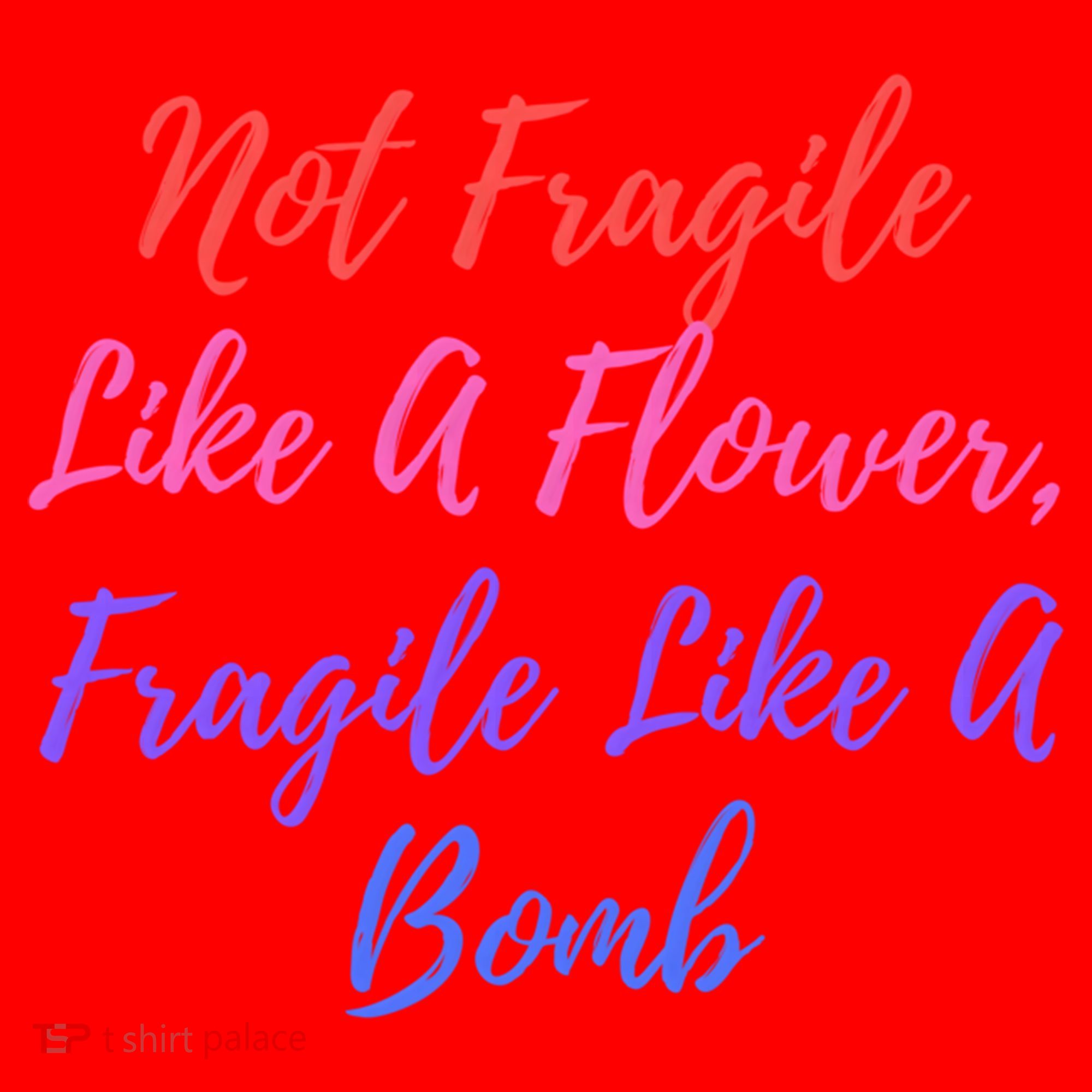 Wo Not Fragile Like A Flower Fragile Like A Bomb Gift Cool Gift Santa Hat