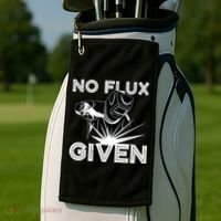 Welder No Flux Given | Funny Welding Dads Golf Towel thumb 2