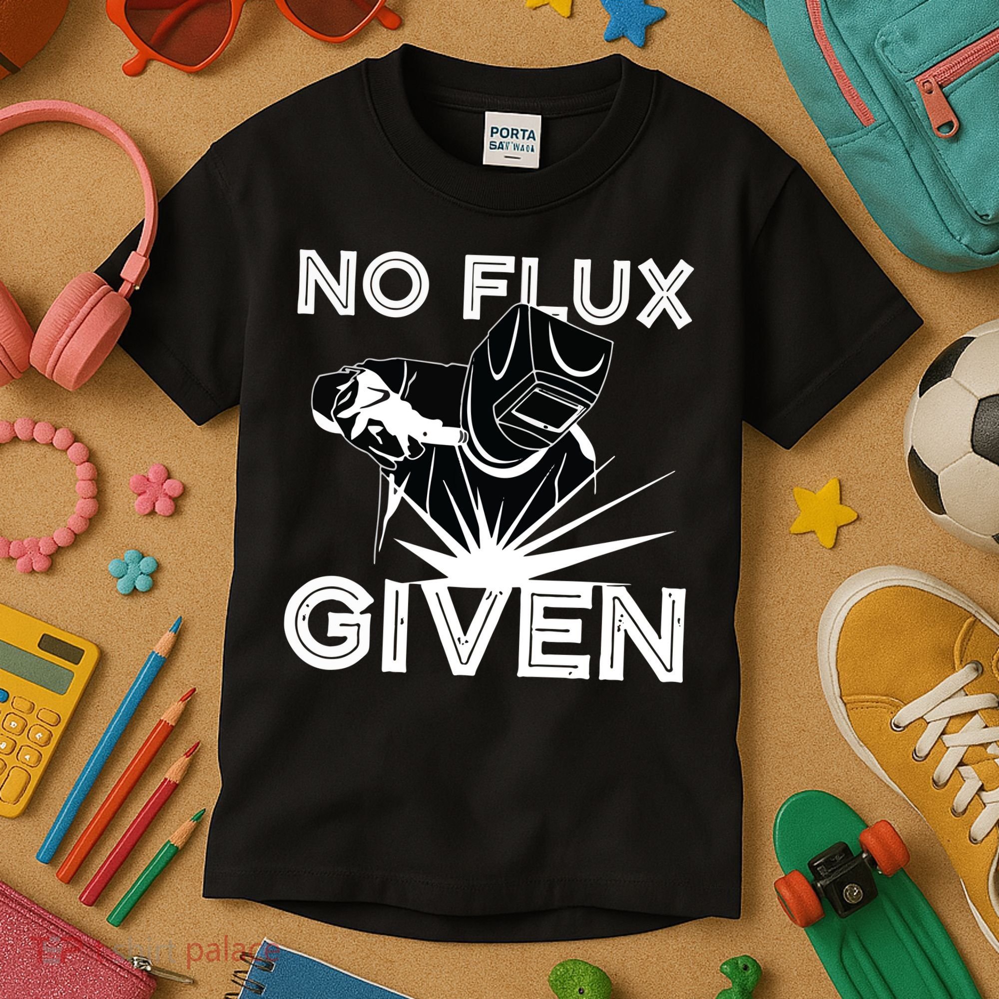 Welder No Flux Given | Funny Welding Dads Kids T-Shirt