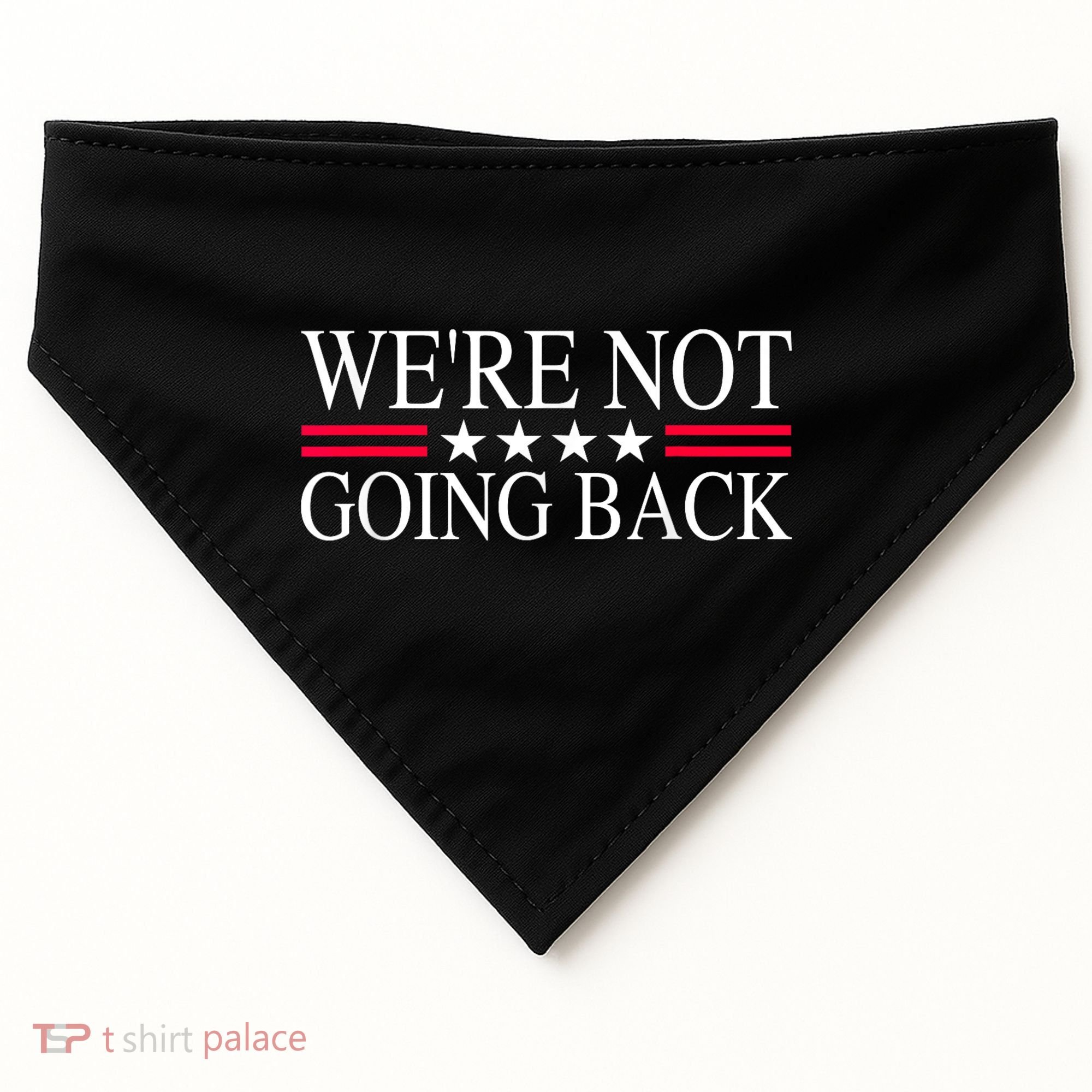 WeRe Not Going Back U.S Flag USA-Made Doggie Bandana