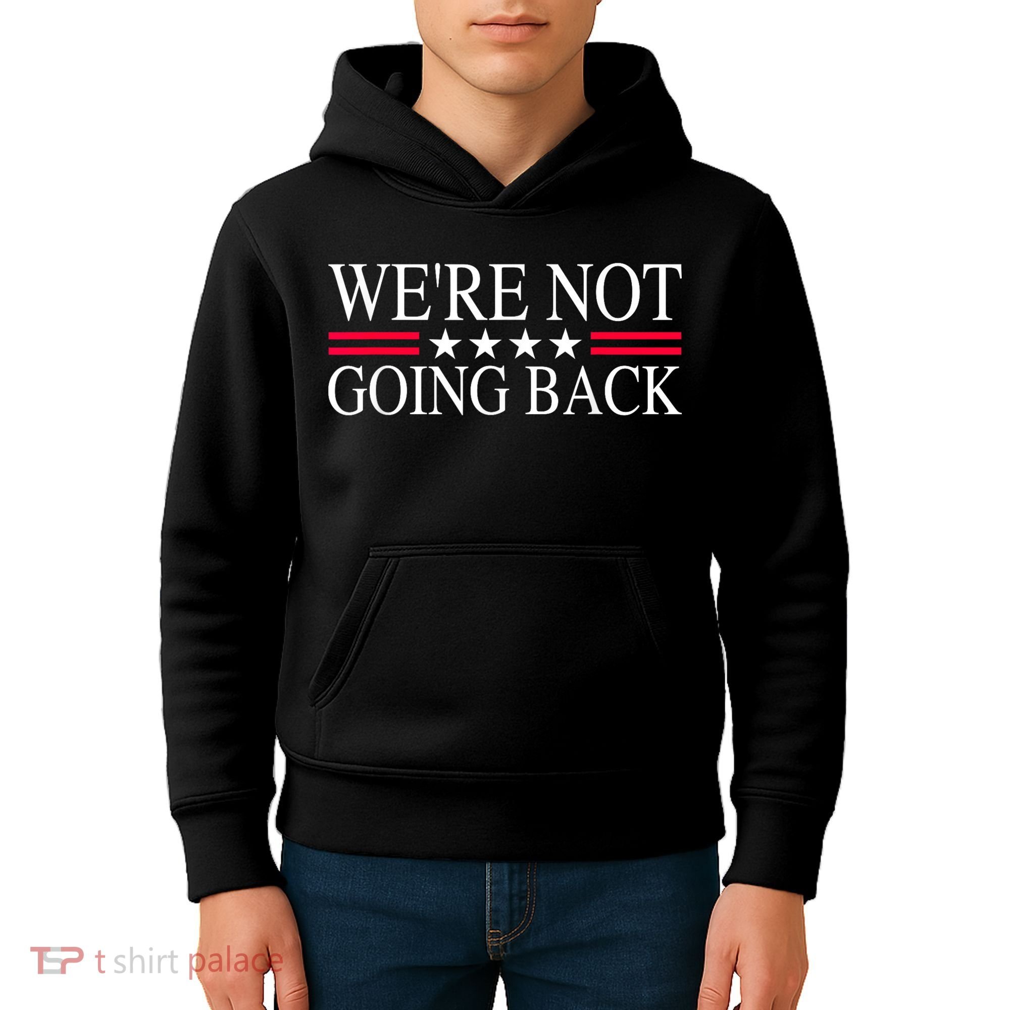 WeRe Not Going Back U.S Flag Kids Hoodie