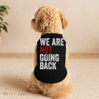 WeRe Not Going Back Funny Usa Campaign Humor Meme Doggie Tank thumb 2