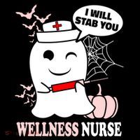 Wellness Nurse Halloween I Will Stab You Funny Ghost Gift Coffee Mug thumb 5
