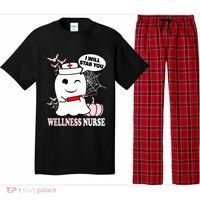 Wellness Nurse Halloween I Will Stab You Funny Ghost Gift Pajama Set thumb 0