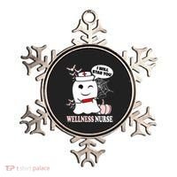 Wellness Nurse Halloween I Will Stab You Funny Ghost Gift Ornament thumb 0