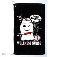 Wellness Nurse Halloween I Will Stab You Funny Ghost Gift Golf Towel thumb 0