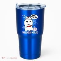 Wellness Nurse Halloween I Will Stab You Funny Ghost Gift Tumbler thumb 0