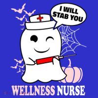 Wellness Nurse Halloween I Will Stab You Funny Ghost Gift Mousepad thumb 1