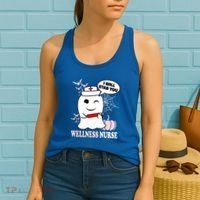 Wellness Nurse Halloween I Will Stab You Funny Ghost Gift Women's Tank Top thumb 2