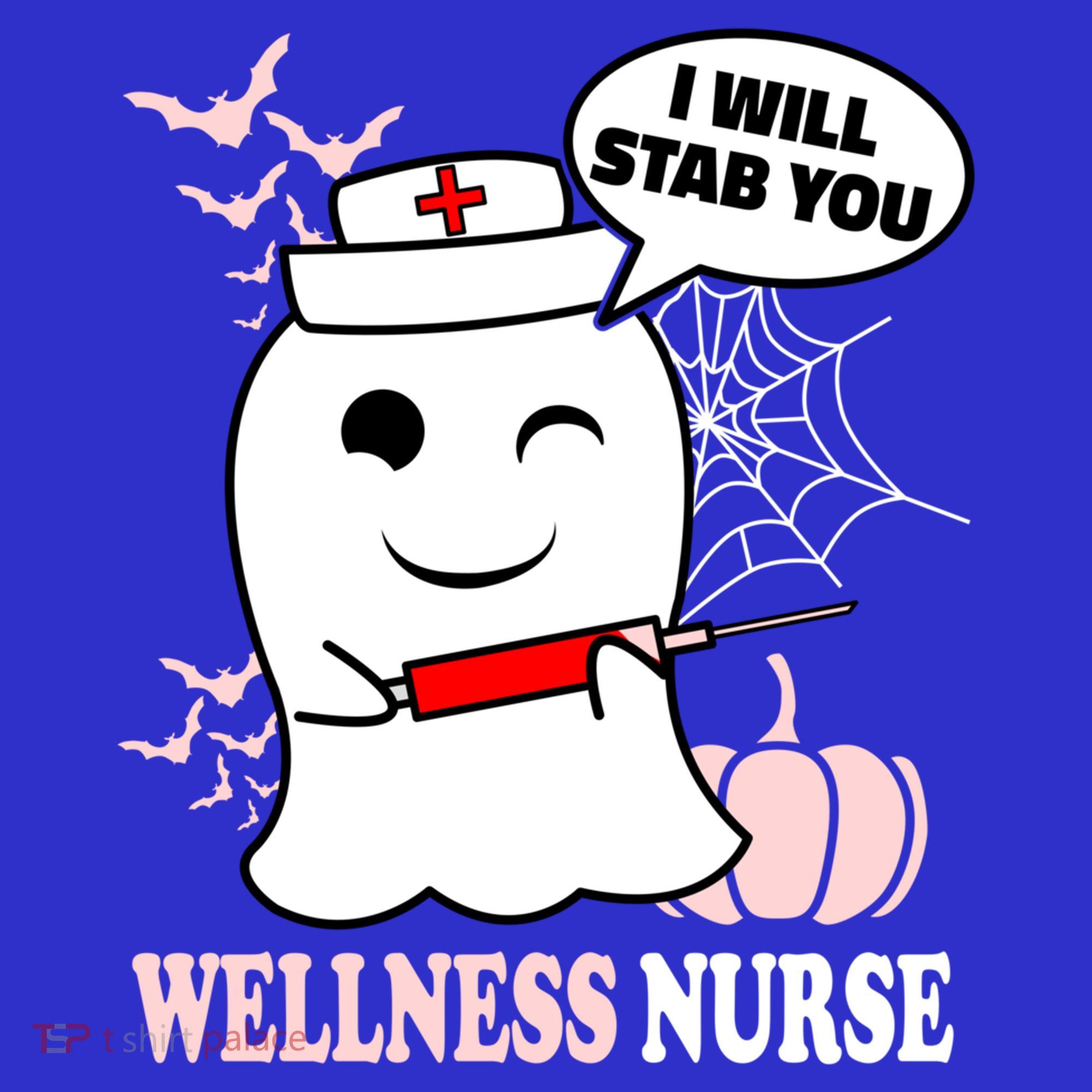 Wellness Nurse Halloween I Will Stab You Funny Ghost Gift Women's Tank Top