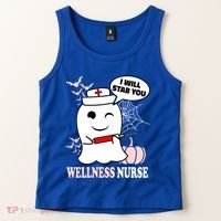 Wellness Nurse Halloween I Will Stab You Funny Ghost Gift Tank Top thumb 2