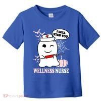 Wellness Nurse Halloween I Will Stab You Funny Ghost Gift Toddler T-Shirt thumb 0