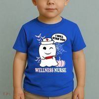 Wellness Nurse Halloween I Will Stab You Funny Ghost Gift Toddler T-Shirt thumb 2