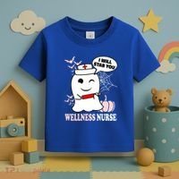 Wellness Nurse Halloween I Will Stab You Funny Ghost Gift Toddler T-Shirt thumb 3